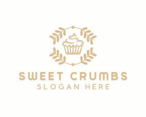 Floral Cupcake Baker logo design