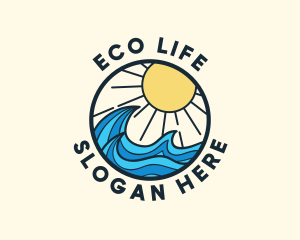 Sunny Ocean Wave logo design