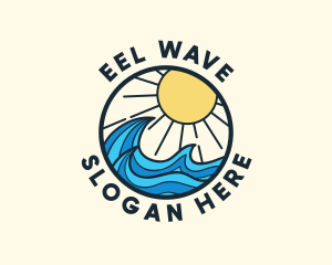 Sunny Ocean Wave logo design