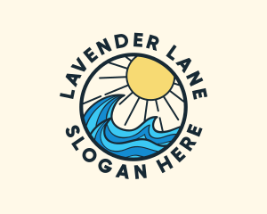 Sunny Ocean Wave logo design