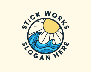 Sunny Ocean Wave logo design