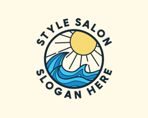 Sunny Ocean Wave logo design