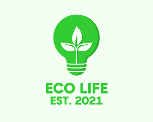 Eco Friendly Light Bul b logo design