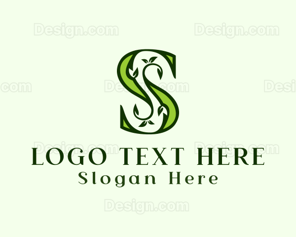 Green Plant Letter S Logo