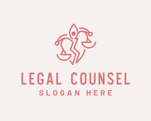 Divorce Lawyer Justice logo design