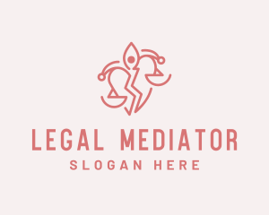 Divorce Lawyer Justice logo design