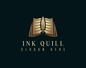 Education Journalist Quill logo design