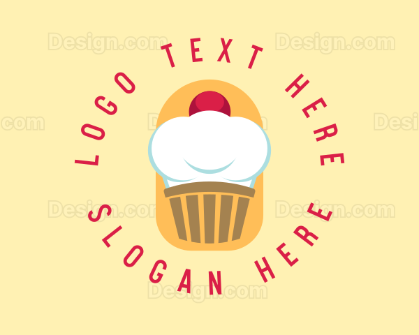 Cupcake Baker Toque Logo