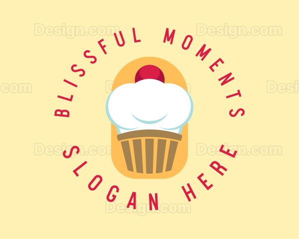 Cupcake Baker Toque Logo