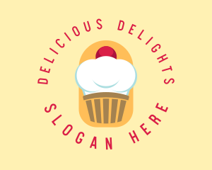 Cupcake Baker Toque logo design