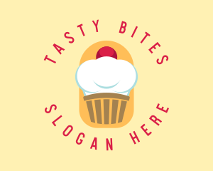 Cupcake Baker Toque logo design