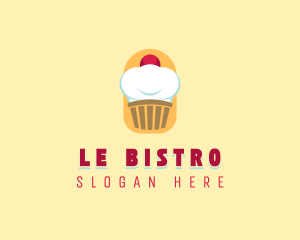 Cupcake Baker Toque logo design