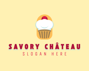 Cupcake Baker Toque logo design