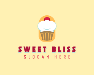 Cupcake Baker Toque logo design