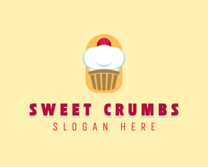 Cupcake Baker Toque logo design