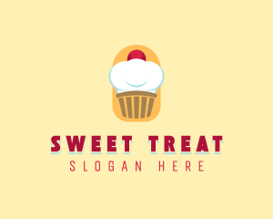 Cupcake Baker Toque logo design