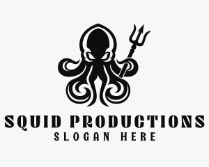 Mythical Squid Creature logo
