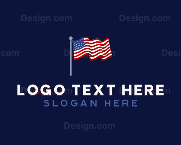 Patriotic American Flag Logo