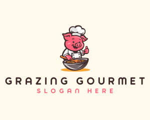 Pork Pig Culinary logo design