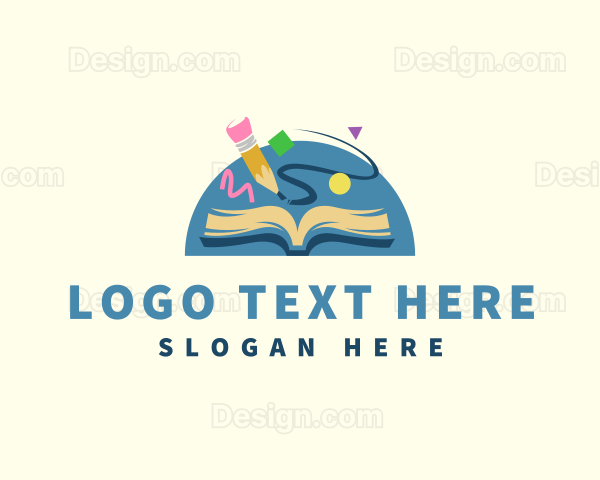 Kindergarten Pencil Book Logo