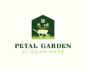 Wheelbarrow Flower House logo design