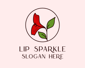 Lily Flower Lips logo design