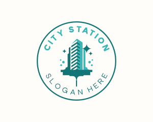 City Cleaning Wiper logo design