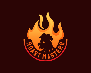  Hot Flame Chicken logo design