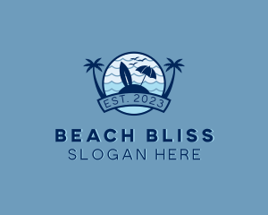 Beach Vacation Trip logo design