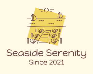 Seaside Dock Landscape logo design