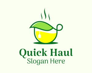 Hot Tea Leaf Cup Logo