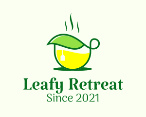 Hot Tea Leaf Cup logo design