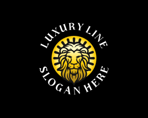 Luxurious Wild Lion logo design