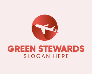 Gradient Airline Plane Flight logo design