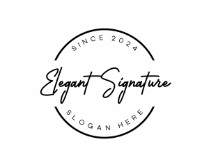 Simple Signature Business logo design