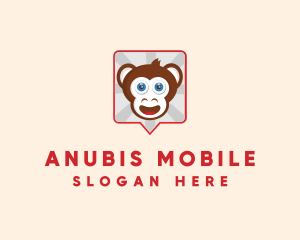 Monkey Chat Bubble logo design