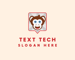 Monkey Chat Bubble logo design