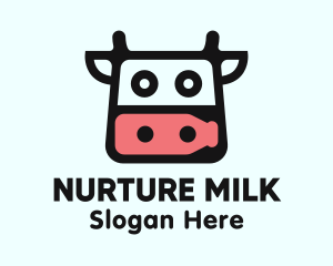 Cow Milk Head  logo design