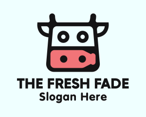 Cow Milk Head  logo design