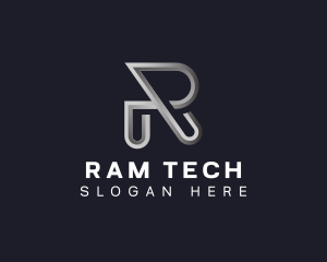 Tech Startup Letter R logo design