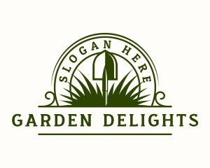 Shovel Grass Landscaping logo design