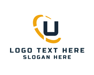 Letter U Ellipse logo