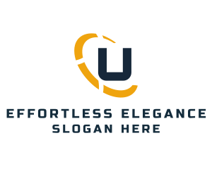 Letter U Ellipse logo design