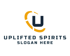 Letter U Ellipse logo design