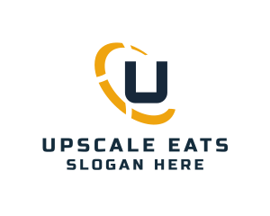 Letter U Ellipse logo design