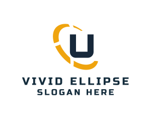Letter U Ellipse logo