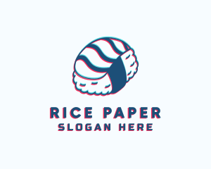 Glitch Nigiri Japanese Food logo design