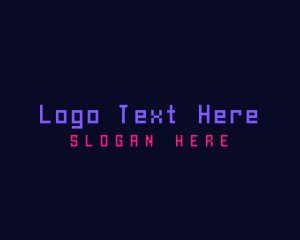 Retro Neon Wordmark Logo