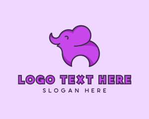 Happy Animal Elephant logo