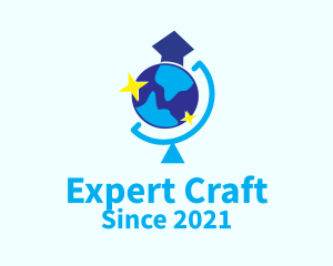 Global Graduation Cap logo design